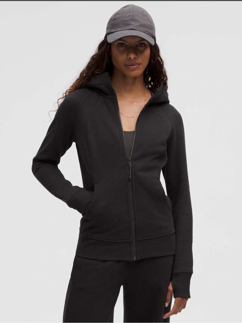 NWT Lululemon Scuba full zip black hoodie size 12 large